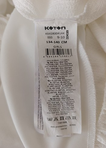 10 Yaş Beden beyaz Renk 9.10 yaş Beyaz Bohem Midi Elbise