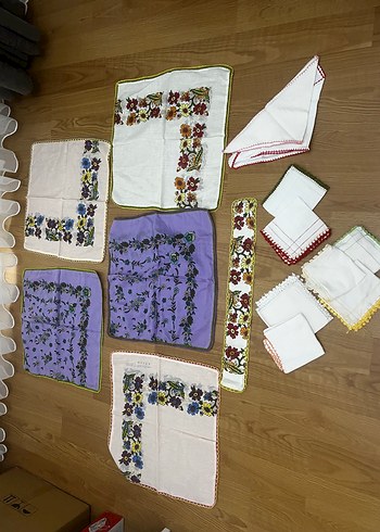 2K Vintage Çok Renkli Dantel ağız mendilleri yüz örtüsü kuşak