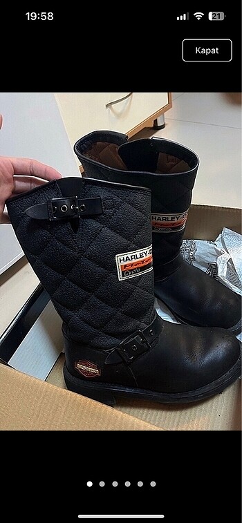 orijinal harley davidson deri bot
