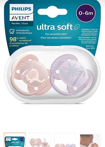 Philips Avent Ultra Soft Emzik 0-6 Ay mor