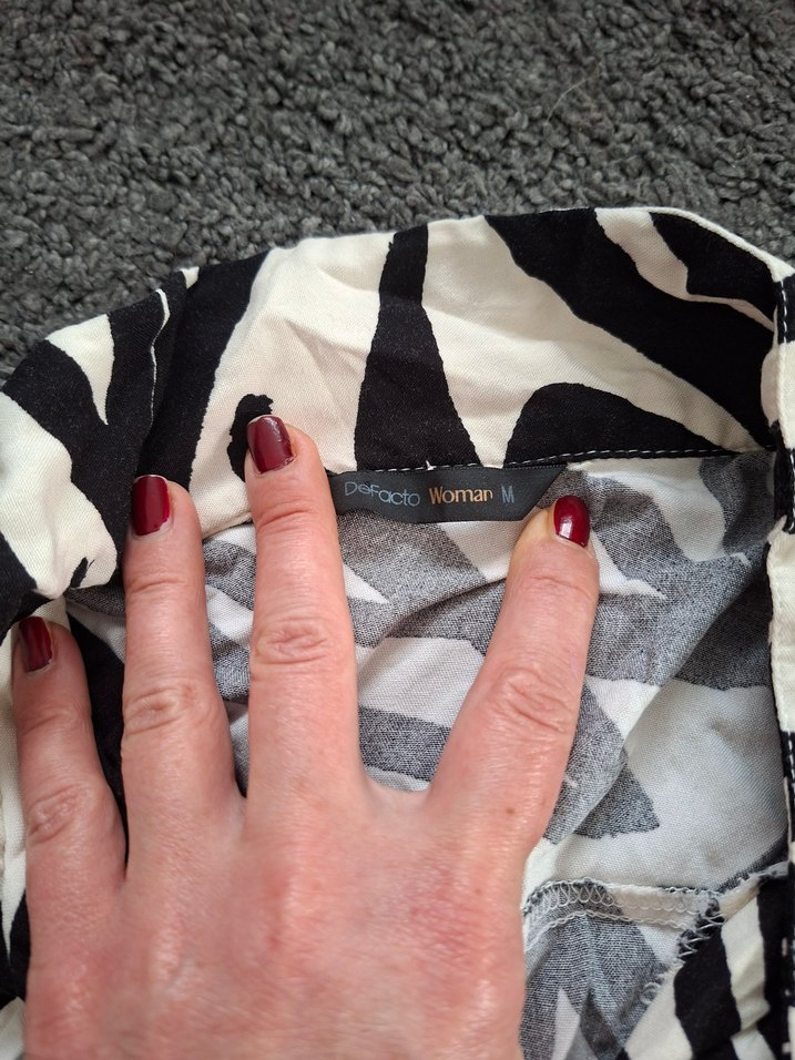 Zebra Desenli Kadın Gömlek - Görsel 2