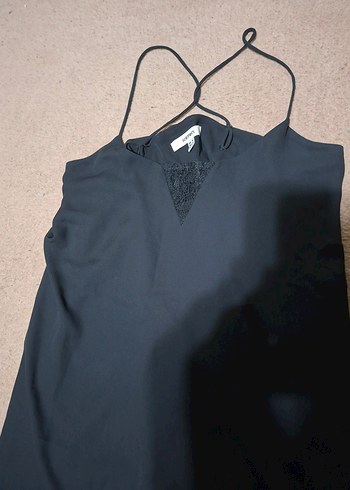 Kadın Siyah Pilili şifon Elbise - Görsel 4