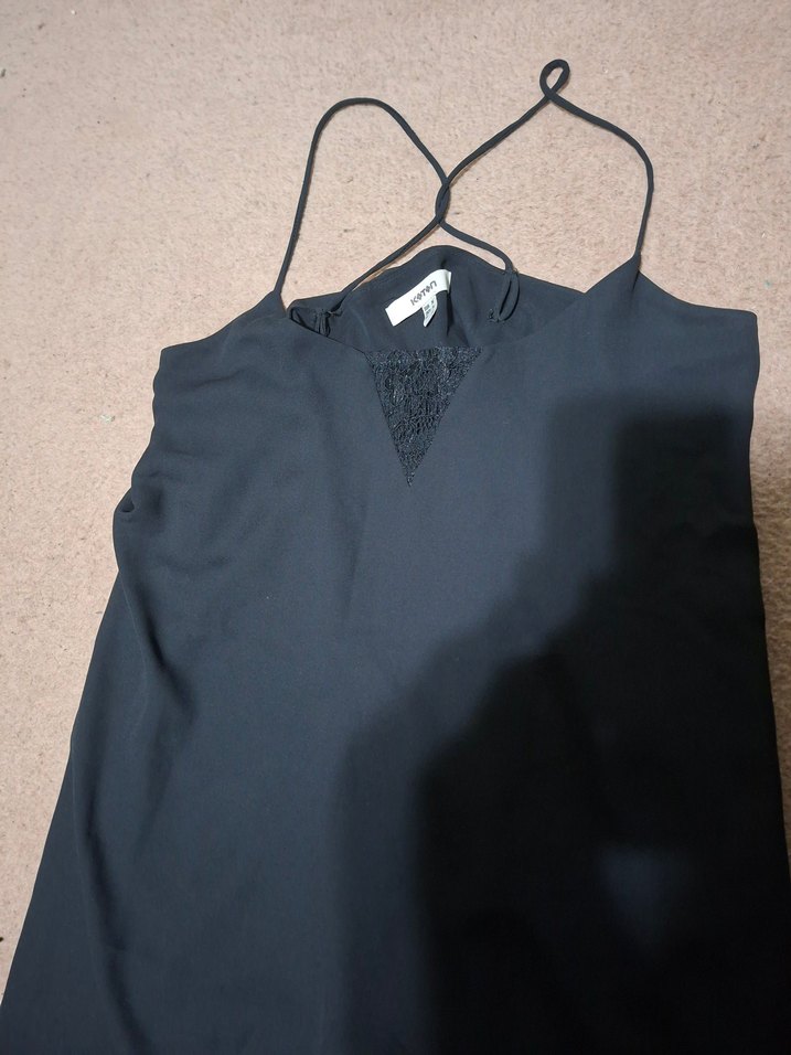 Kadın Siyah Pilili şifon Elbise - Görsel 4