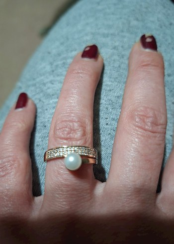 İnci Detaylı Zarif Kadın Yüzük - Görsel 2