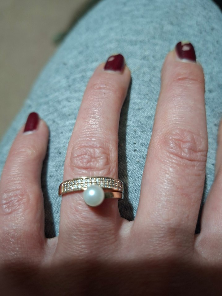 İnci Detaylı Zarif Kadın Yüzük - Görsel 2