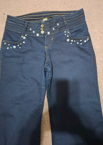 Taşlı-incili kot Pantolon - Görsel 3