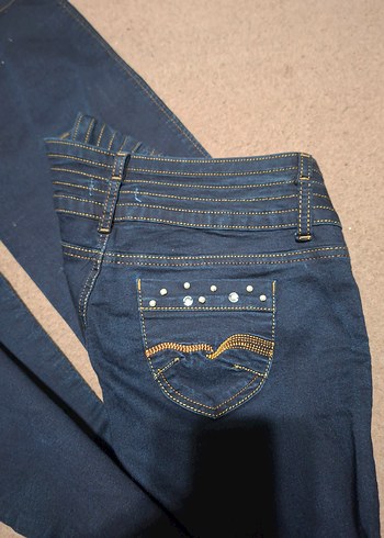 Taşlı-incili kot Pantolon - Görsel 6