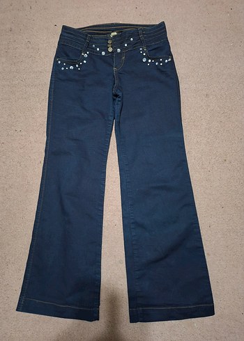 Taşlı-incili kot Pantolon - Görsel 2