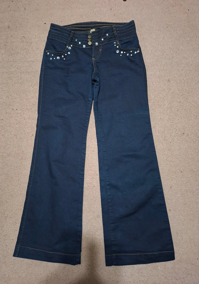 Taşlı-incili kot Pantolon - Görsel 2