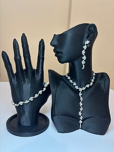Pençe Zinciri Gümüş Takı Set