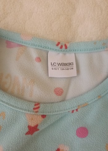 Turkuaz Baskılı Kız Çocuk Pijama Takımı - Görsel 3