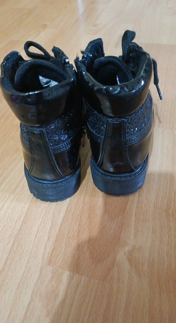 Kızlar için Siyah Goth Lastik Botlar - Görsel 3