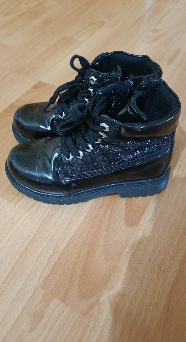 Kızlar için Siyah Goth Lastik Botlar - Görsel 2