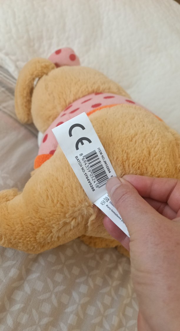 Pembe Fiyonklu Kahverengi Peluş Köpek Oyuncak - Görsel 3