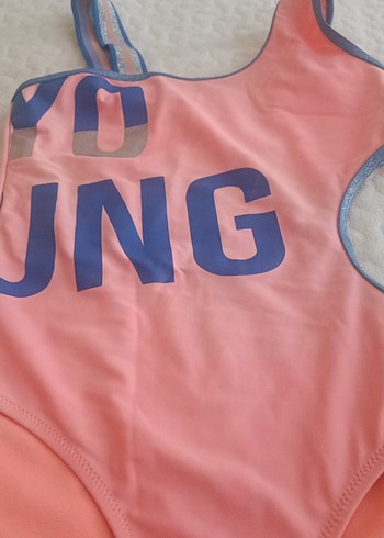 LC Waikiki Pembe Baskılı Askılı Kız Mayo