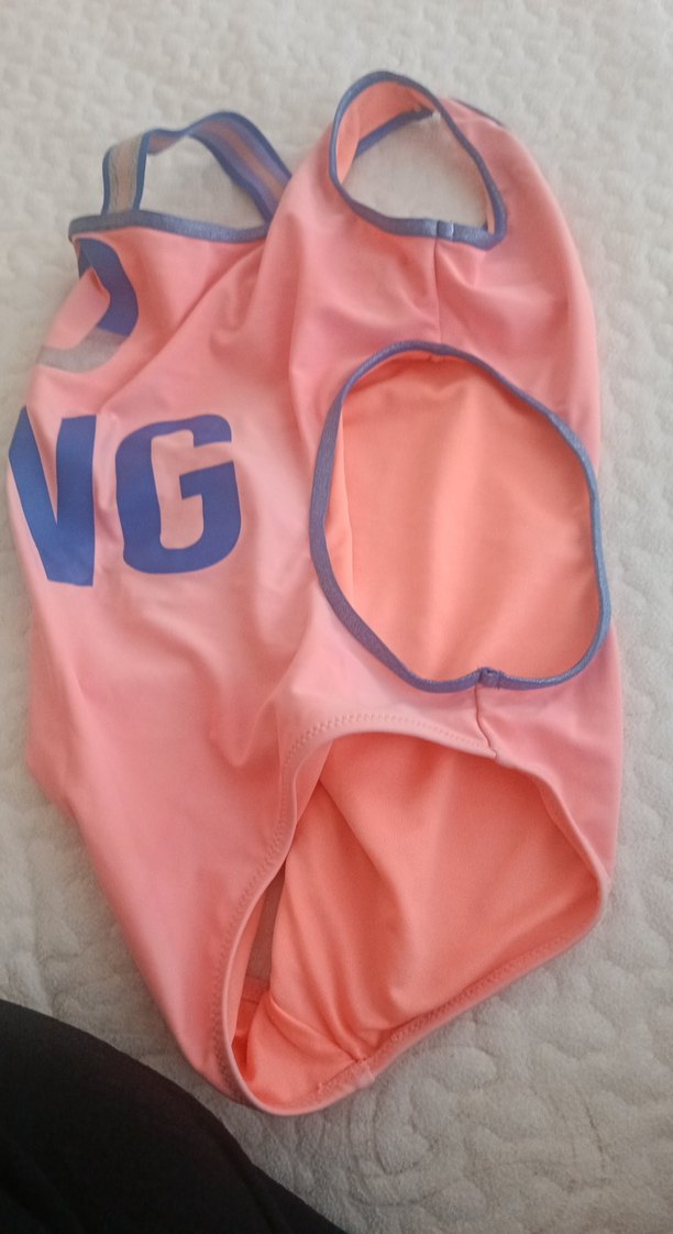 Pembe Baskılı Askılı Kız Mayo - Görsel 3