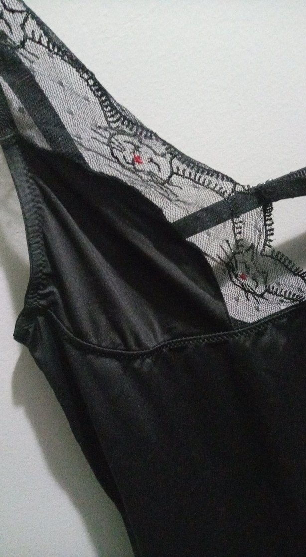 Siyah Midi gece Elbise - Görsel 2