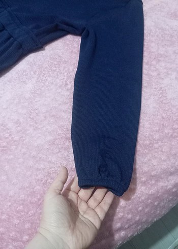 Düğmeli Lacivert Uzun Kollu elbise - Görsel 6