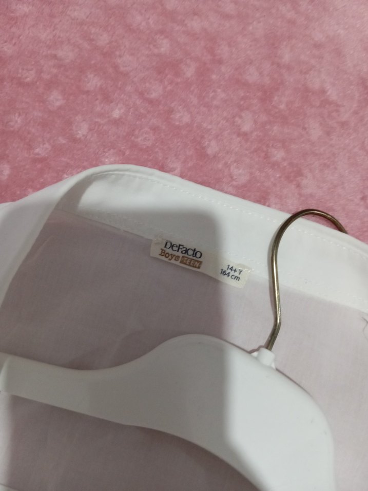 Düğmeli Beyaz Kısa Kollu Gömlek - Görsel 5