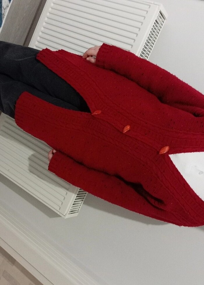 Bayan düğmeli hırka - Görsel 2