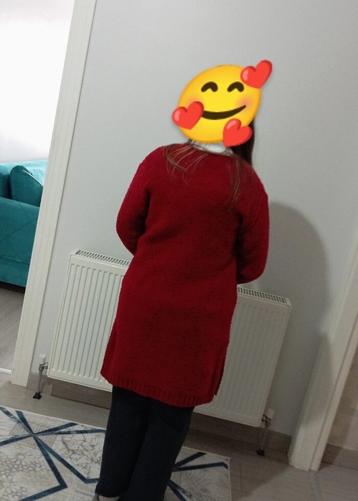 Bayan düğmeli hırka - Görsel 4