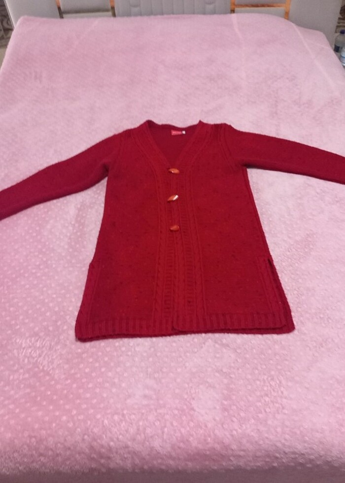 Bayan düğmeli hırka - Görsel 5