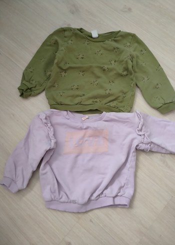 Kız Çocuk Mor Nakışlı Sweatshirt
