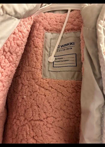 Kız Çocuk Gri Kapüşonlu Kürklü Kaban - Görsel 4