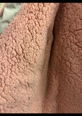 Kız Çocuk Gri Kapüşonlu Kürklü Kaban - Görsel 3