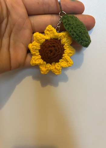 Sarı Örgü Ayçiçeği Anahtarlık ve motif toplu sipariş alınır - Görsel 2