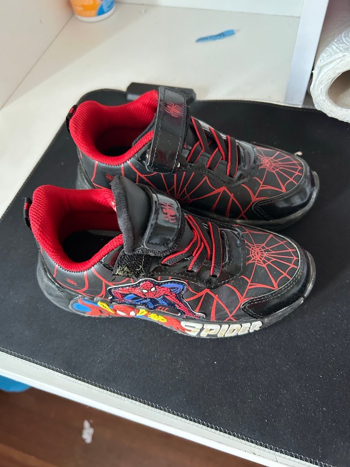 Renkli Erkek Çocuk Spor Ayakkabı - Kırmızı - Görsel 3