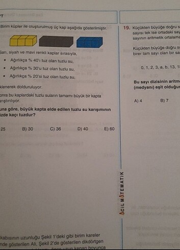  Beden Renk Acil matematiğin ilacı 12 li deneme 