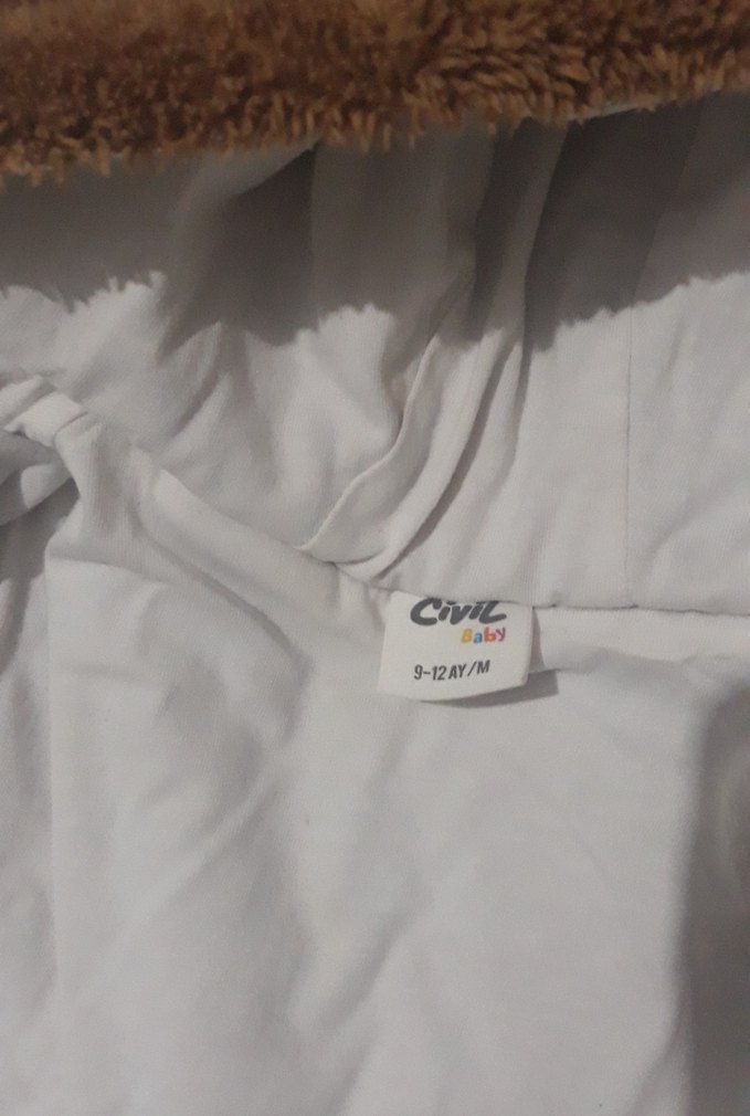 Düğmeli Kahverengi Erkek Çocuk Peluş Kaban - Görsel 4