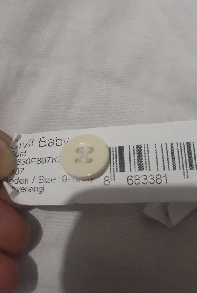 Düğmeli Kahverengi Erkek Çocuk Peluş Kaban - Görsel 3