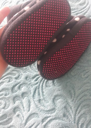 Kız ve erkek  Çocuk Gri Puantiyeli Sıcak Ev Terliği - Görsel 3