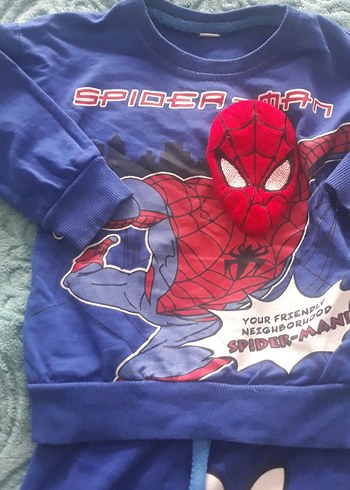 Erkek Çocuk Baskılı Mavi Pijama Takımı - Görsel 3