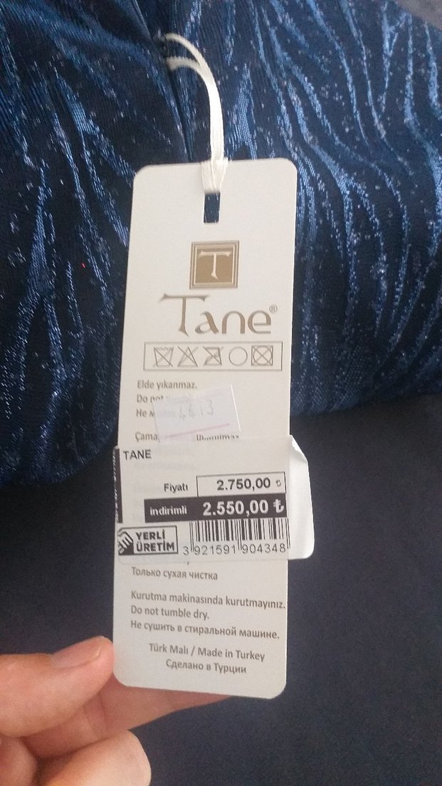 Lacivert Uzun Kollu Drapeli Abiye Elbise - Görsel 3