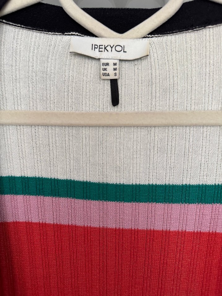 İpekyol Uzun Kollu Çok Renkli Çizgili Kadın Hırka - Görsel 5