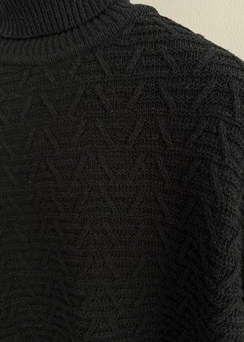 Siyah Erkek Boğazlı Kazak - Görsel 3