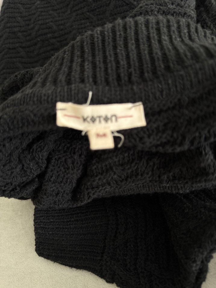 Siyah Erkek Boğazlı Kazak - Görsel 5