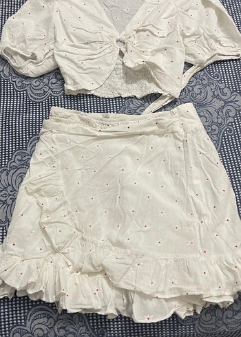 xl Beden beyaz Renk Nakışlı Beyaz Mini Pamuklu Elbise