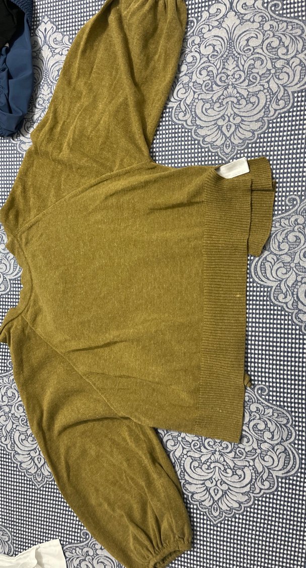 Bohem Tarz Kahverengi Kadın Triko - Görsel 2