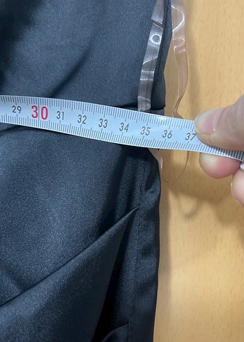 Drapeli Straplez Midi saten Kadın Elbise - Görsel 7