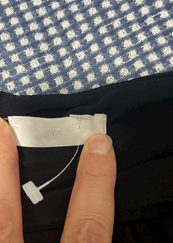 Drapeli Siyah kısa şifon Etek - Görsel 4