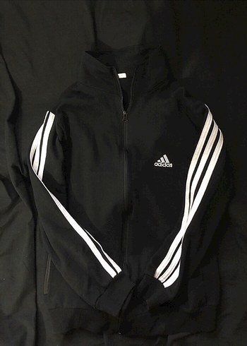 Adidas Siyah Fermuarlı Spor Ceket