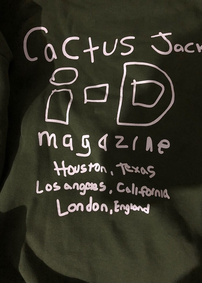 baskılı 3 iplik yeşil swetshirt m beden - Görsel 2