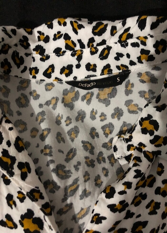 defacto leopar gömlek - Görsel 3