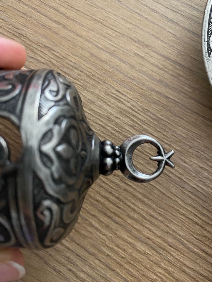 Kahverengi Nakışlı Kahve Fincan Bakır - Görsel 4