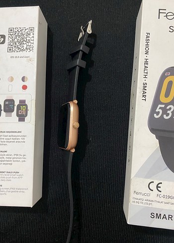 Ferrucci FC-019GC Siyah Akıllı Saat - Görsel 4