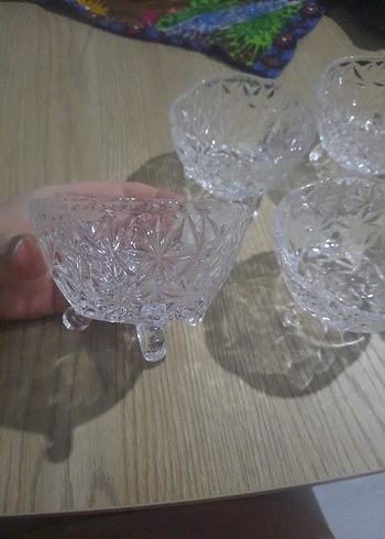 Şeffaf Desenli Cam Kase Seti - Görsel 2